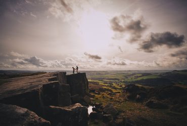 Curbar Edge Peak District pre wedding Photography