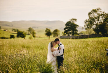 Outdoor wedding at Yorebridge House